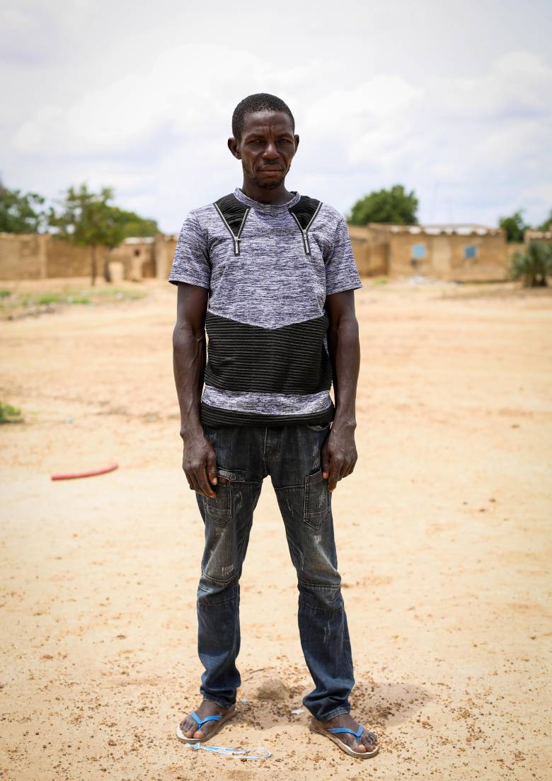 Inoussa Ouedraogo, 48, manual emptier, Ouagadougou, Burkina Faso. Credit: WaterAid/ Basile Ouedraogo